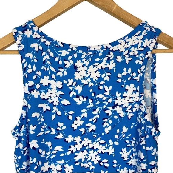 Draper James Dress Size Small / Medium Blue Flowy Ruffle Hem Sleeveless Flowy - Picture 7 of 12